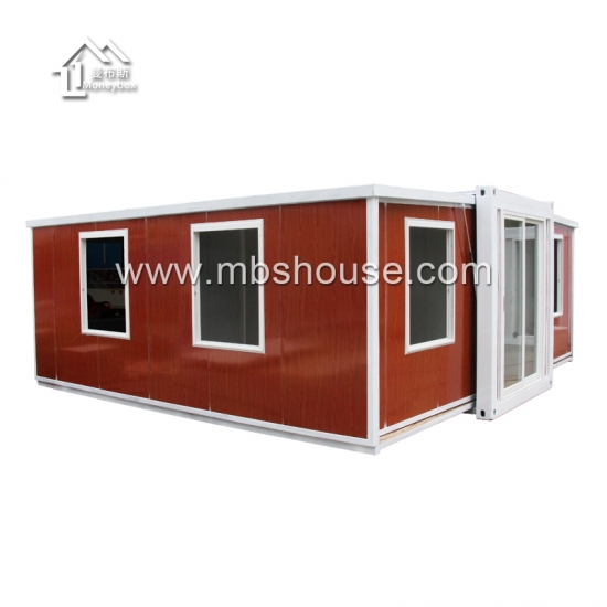 Contentor expansível dobrável recipiente modular casa com dois quartos pré-fabricados à venda