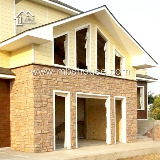 construção rápida estilo personalizado estrutura de aço leve casa pré-fabricada