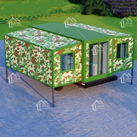 Casa de contêiner expansível pré-fabricada totalmente mobiliada com AC